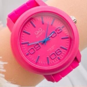 Reloj Deportivo Q&Q Fucsia Correa Silicona Mujer