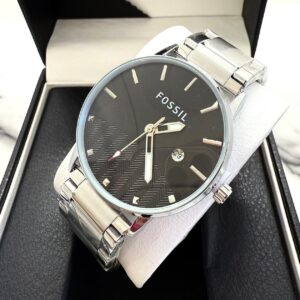 Reloj Hombre Acero Inoxidable Negro Azul Estilo Elegante