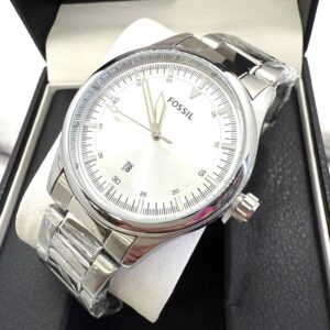 Reloj Fossil Hombre Acero Inoxidable Esfera Plateada Elegante